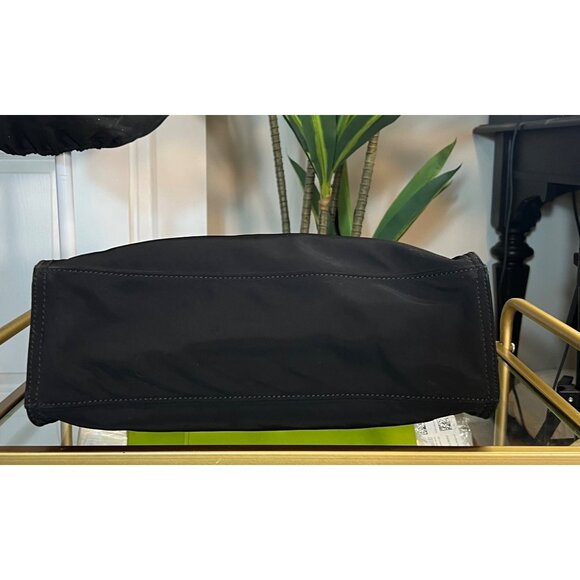 Tory Burch Black Nylon Tote Bag With Leather Handles & Studded Logo - Picture 6 of 10